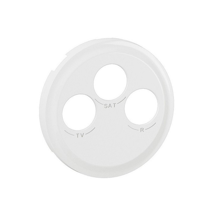 Legrand Céliane - Enjoliveur pour prise TV-R-SAT DAB+ - Blanc - Réf : CB0388