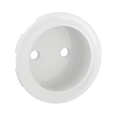 Legrand Céliane - Enjoliveur pour prise de courant fort à puit 2P - Blanc - Réf : CB0110