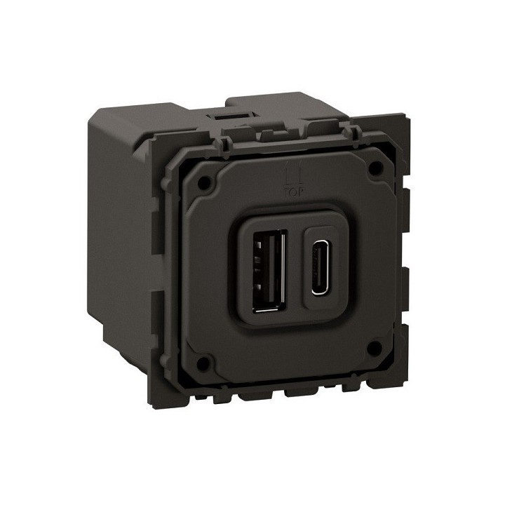 Legrand Céliane - Prise 2 USB Type-A + Type-C - 15W Power Delivery - Réf : CM0153
