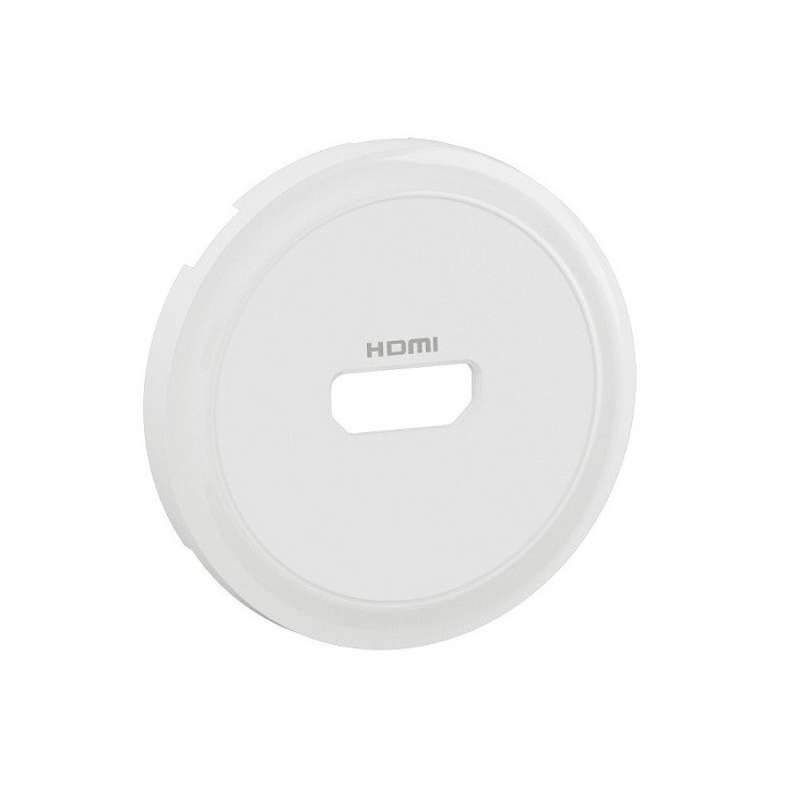 Legrand Céliane - Enjoliveur pour prise audio vidéo HDMI 2.0 Type-A préconnectorisée - Blanc - Réf : CB0314