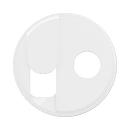 Legrand Céliane - Enjoliveur pour prise TV + prise téléphone RJ45 Cat. 6 FTP - Blanc - Réf : CB0342