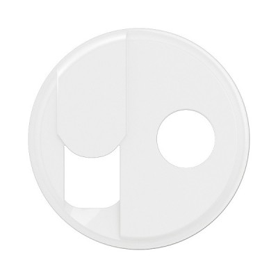 Legrand Céliane - Enjoliveur pour prise TV + prise téléphone RJ45 Cat. 6 FTP - Blanc - Réf : CB0342