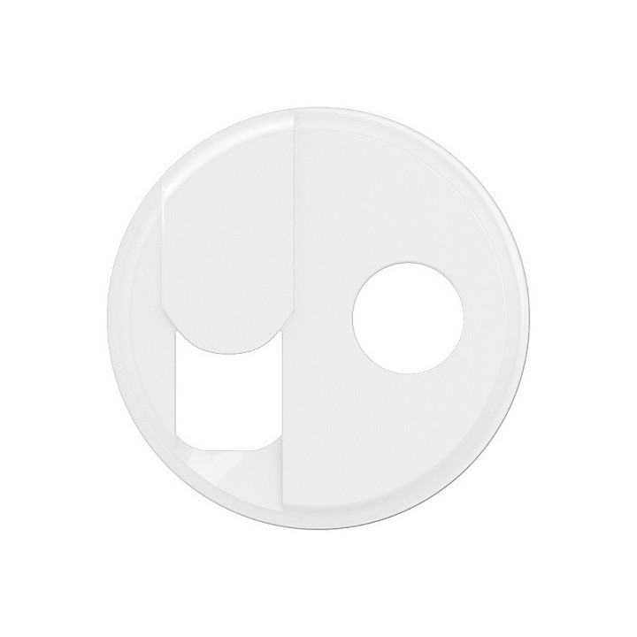 Legrand Céliane - Enjoliveur pour prise TV + prise téléphone RJ45 Cat. 6 FTP - Blanc - Réf : CB0342