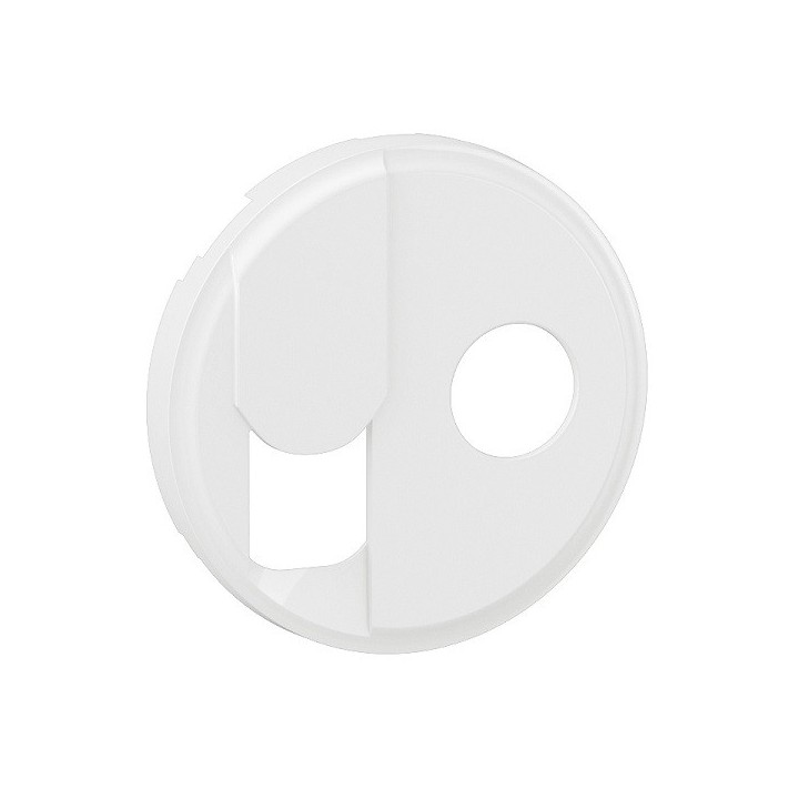 Legrand Céliane - Enjoliveur pour prise TV + prise téléphone RJ45 Cat. 6 FTP - Blanc - Réf : CB0342