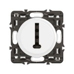 Legrand Céliane - Prise téléphone 8 contacts en T - Blanc avec support - à équiper d'une plaque- Réf : CB0338-P