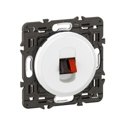 Legrand Céliane - Prise haut-parleur - Blanc avec support - à équiper d'une plaque - Réf : CB0311-SP