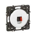 Legrand Céliane - Prise haut-parleur - Blanc avec support - à équiper d'une plaque - Réf : CB0311-SP