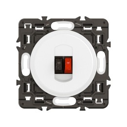 Legrand Céliane - Prise haut-parleur - Blanc avec support - à équiper d'une plaque - Réf : CB0311-SP