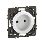 Legrand Céliane - Prise de courant sans terre - Blanc avec support - à équiper d'une plaque - Réf : CB0110-SP