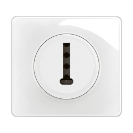 Legrand Céliane - Prise téléphone 8 contacts en T - Blanc - Ensemble complet - Réf : CB0338-P