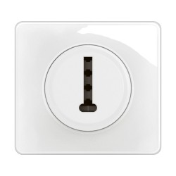 Legrand Céliane - Prise téléphone 8 contacts en T - Blanc - Ensemble complet - Réf : CB0338-P