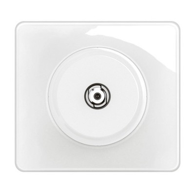 Legrand Céliane - Prise TV simple type "F" à visser - Blanc - Ensemble complet - Réf : CM0380-P