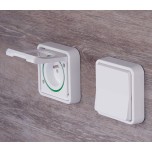 Schneider Mureva Styl - 4 Prises de courant 2P+T encastrées + 1 va-et-vient encastré - Blanc - Réf : MUR39036-P