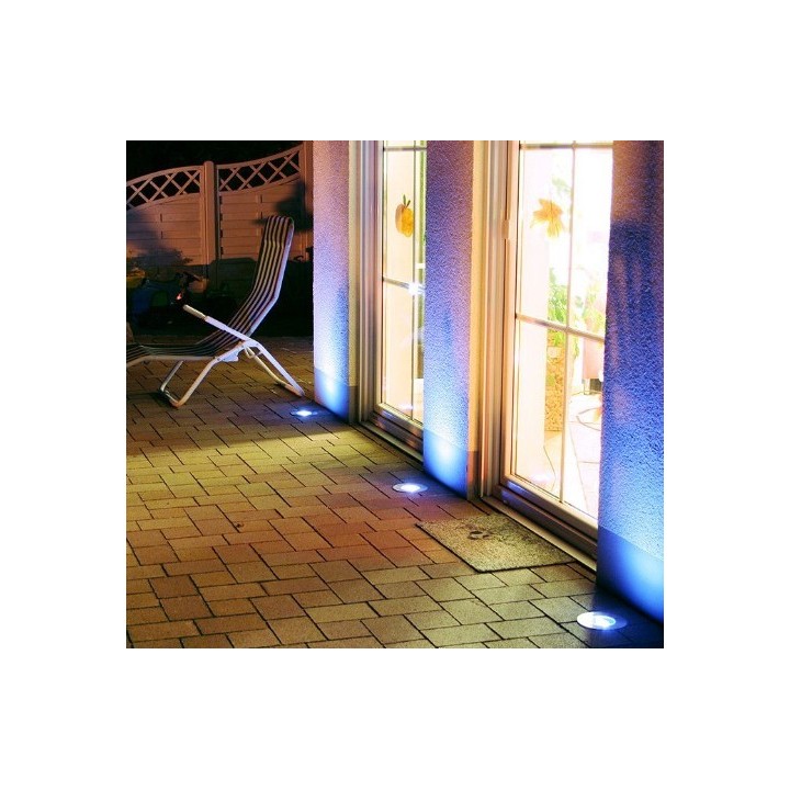 Miidex Lighting - Spot Encastrable Sol - Orientable + Douilles GU10 / GU5.3 Inox 316 L - Réf : 707302