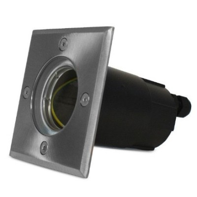 Miidex Lighting - Spot Encastrable Sol + Douilles GU10 & GU5.3 Inox 316 L - Réf : 707301