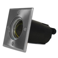 Miidex Lighting - Spot Encastrable Sol + Douilles GU10 & GU5.3 Inox 316 L - Réf : 707301