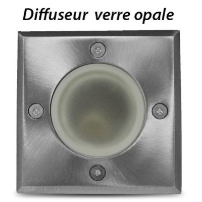 Miidex Lighting - Spot Encastrable Sol + Douilles GU10 & GU5.3 Inox 316 L - Réf : 707301