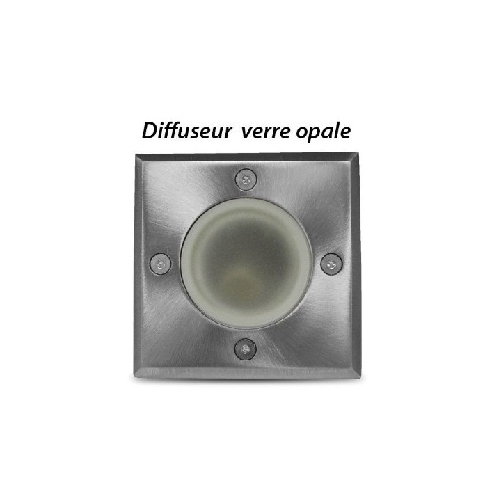 Miidex Lighting - Spot Encastrable Sol + Douilles GU10 & GU5.3 Inox 316 L - Réf : 707301