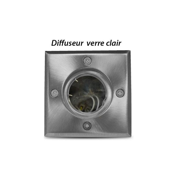 Miidex Lighting - Spot Encastrable Sol + Douilles GU10 & GU5.3 Inox 316 L - Réf : 707301