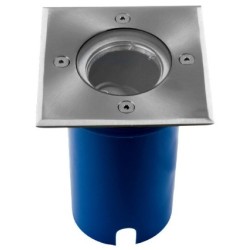 Miidex Lighting - Spot Encastrable Sol + Douilles GU10 & GU5.3 Inox 316 L - Réf : 707301