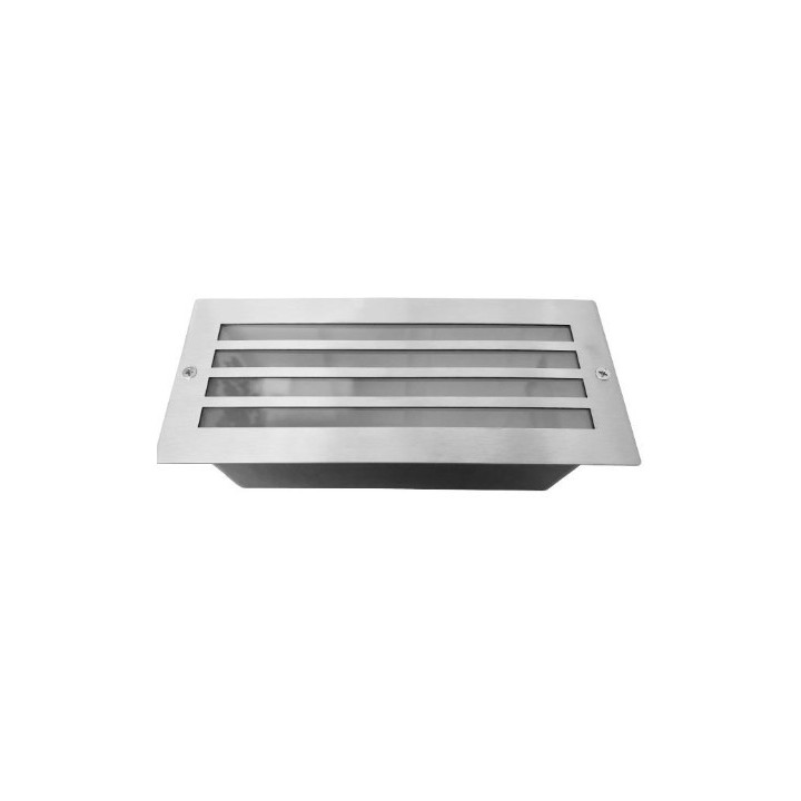 Miidex - Spot Encastrable E27 Rectangle Grille Inox 304 - Réf : 70745