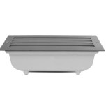 Miidex - Spot Encastrable E27 Rectangle Grille Inox 304 - Réf : 70745