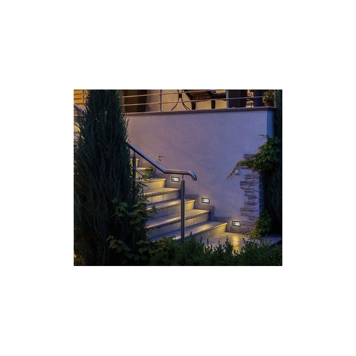 Miidex - Spot Encastrable E27 Rectangle Grille Inox 304 - Réf : 70745