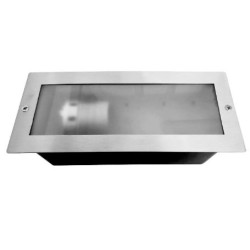 Miidex - Spot Encastrable E27 Rectangle Inox 304 - Réf : 70746