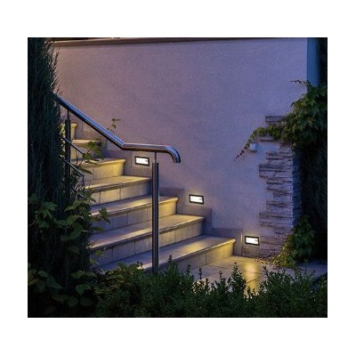 Miidex - Spot Encastrable E27 Rectangle Inox 304 - Réf : 70746