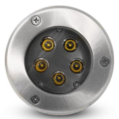 Miidex Lighting - Spot LED Encastrable Sol Rond - 5W - 4000K Inox 316 L - Réf : 677924