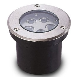 Miidex Lighting - Spot LED Encastrable Sol Rond - 7W - 3000K Inox 316 L - Réf : 677927