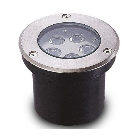 Miidex Lighting - Spot LED Encastrable Sol Rond - 7W - 4000K Inox 316 L - Réf : 677928