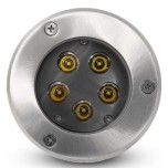 Miidex Lighting - Spot LED Encastrable Sol Rond - 7W - 4000K Inox 316 L - Réf : 677928