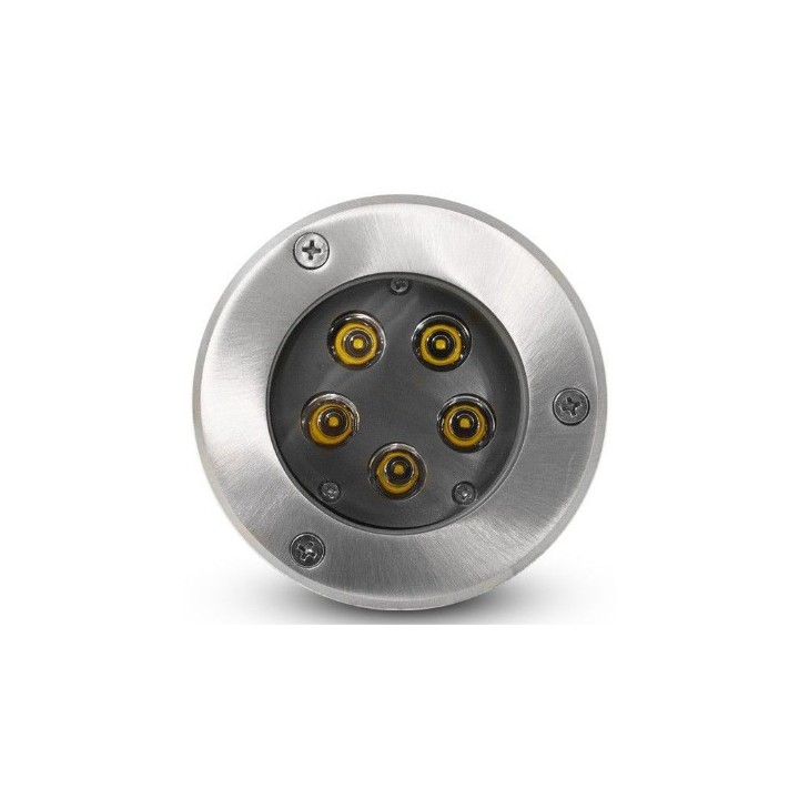 Miidex Lighting - Spot LED Encastrable Sol Rond - 7W - 4000K Inox 316 L - Réf : 677928