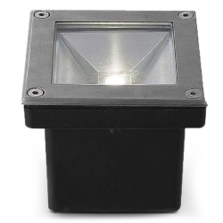 Miidex Lighting - Spot LED Encastre Sol Carré 5W 4000K Inox 316 L - Réf : 706210