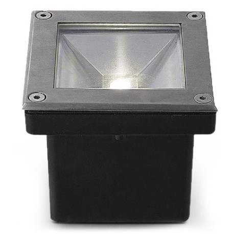 Miidex Lighting - Spot LED Encastre Sol Carré 5W 4000K Inox 316 L - Réf : 706210