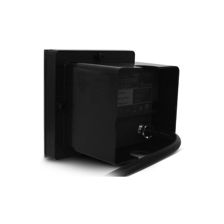 Miidex Lighting - Spot LED Encastre Sol Carré 5W 4000K Inox 316 L - Réf : 706210
