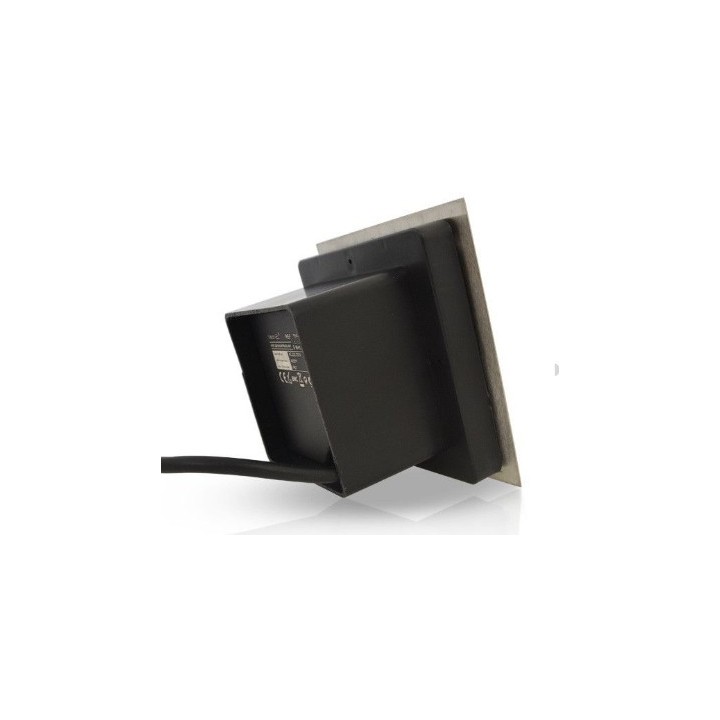 Miidex Lighting - Spot LED Encastre Sol Carré Inox 316L - 9W - 3000K - Réf : 70642