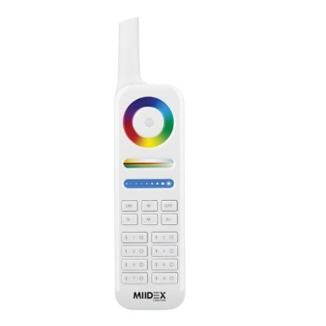 Miidex Lighting - Télécommande RF gamme 8 zones RGB+W - Réf : 6108