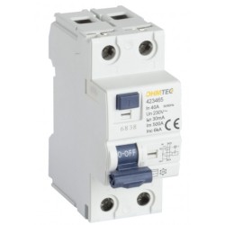 Ohmtec -  Interrupteur différentiel - 1P+N 6kA - 63A - Type B - Réf : 423466