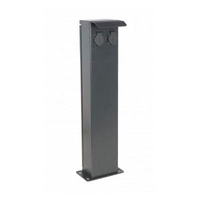 Ohmtec - Potelet 80cm de camping avec 2 prises 2P+T 16A - Réf : 423636