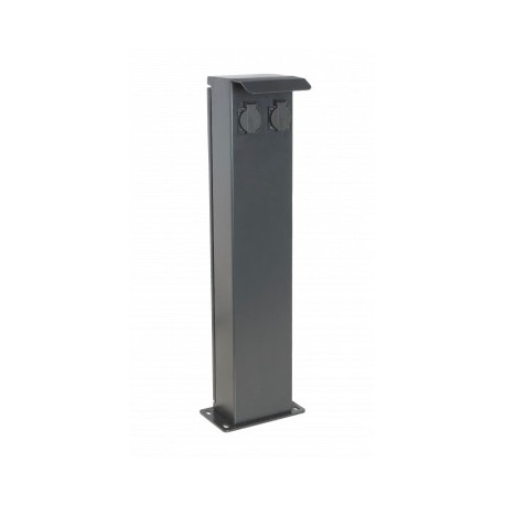 Ohmtec - Potelet 80cm de camping avec 2 prises 2P+T 16A - Réf : 423636