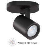 Woltz - Spot simple orientable noir 8W maximum - Réf : 812460