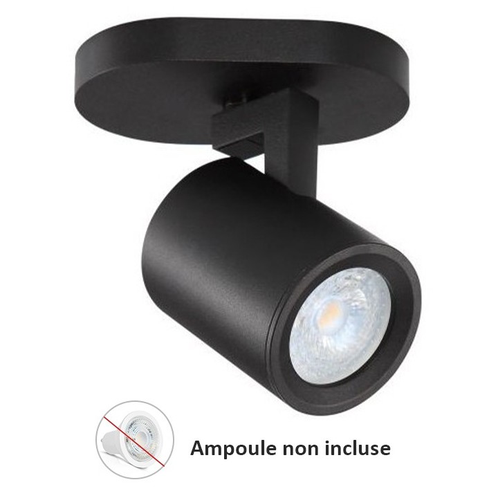 Woltz - Spot simple orientable noir 8W maximum - Réf : 812460
