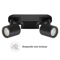 Woltz - Spot double orientable noir 2x8W maximum - Réf : 812462