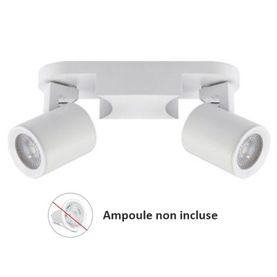 Woltz - Spot double orientable blanc 2x8W maximum - Réf : 812463