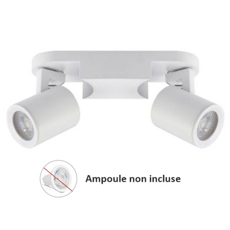 Woltz - Spot double orientable blanc 2x8W maximum - Réf : 812463