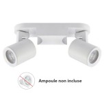 Woltz - Spot double orientable blanc 2x8W maximum - Réf : 812463