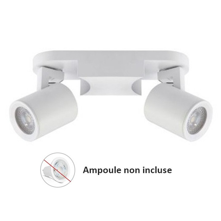 Woltz - Spot double orientable blanc 2x8W maximum - Réf : 812463
