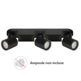 Woltz - Spot triple orientable noir 3x8W maximum - Réf : 812464